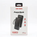 10000mAh Portable Power Bank with Built-in Charging Cables
