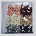 12pcs Pearl Bloom Bow Hair Clips – Multi-Colour Set | Girls & Women Hair Accessories