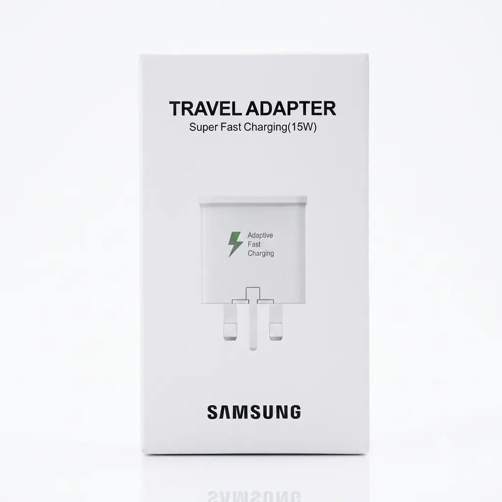 15W Adaptive Fast Charging Travel Adapter – USB Wall Charger (Black & White)