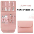 16-Piece Manicure & Pedicure Care Set – Complete Nail, Foot & Facial Grooming Kit with Travel Case