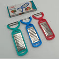 2-in-1 Stainless Steel Peeler & Grater – Multi-Purpose Vegetable & Fruit Cutter (1pc Random Colour)
