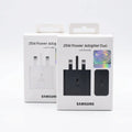 25W Power Adapter Duo USB-C Fast Charger – UK 3-Pin Wall Charger (Black & White)