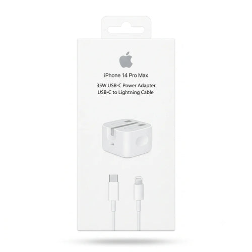 35W USB-C Power Adapter with USB-C to Lightning Cable for iPhone 14 Pro Max – Fast Charging Kit