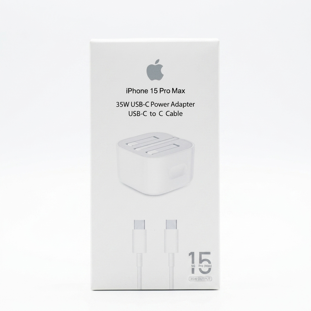 35W USB-C Power Adapter with USB-C to USB-C Cable for iPhone 15 Pro Max – Fast Charging Kit