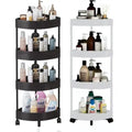 4-Tier Corner Storage Rack with Wheels – Slim Rolling Organizer