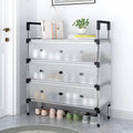 4-Tier Shoe Rack with Dustproof Cover – Space-Saving Organizer with Ventilated Diaphragm (66×29×77cm)