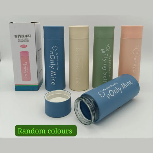 400ml Glass Water Bottle with Protective Sleeve – Random Colours (Leak-Proof Travel Bottle)