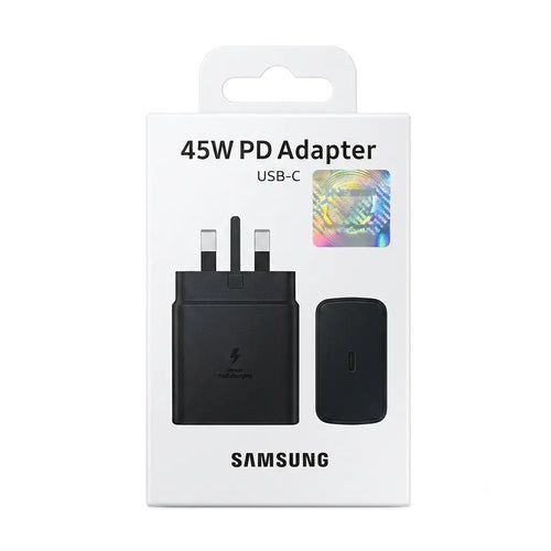 45W USB-C PD Fast Charging Power Adapter – UK 3-Pin Wall Charger