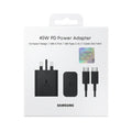 45W USB-C PD Fast Charging Power Adapter with USB-C to USB-C Cable (1.8m) – UK 3-Pin Wall Charger