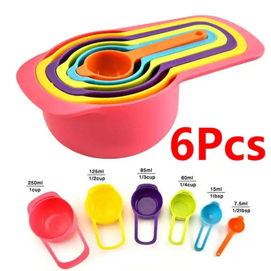 Measuring Spoon Cup Set Multicolor 6pcs