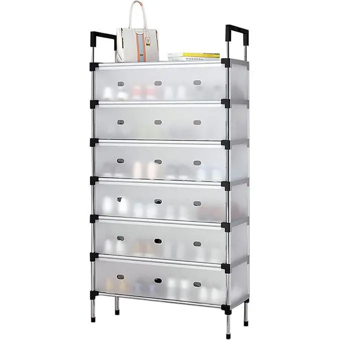 7-Layer Dustproof Shoe Rack with Flip Doors – High Capacity Shoe Storage Cabinet