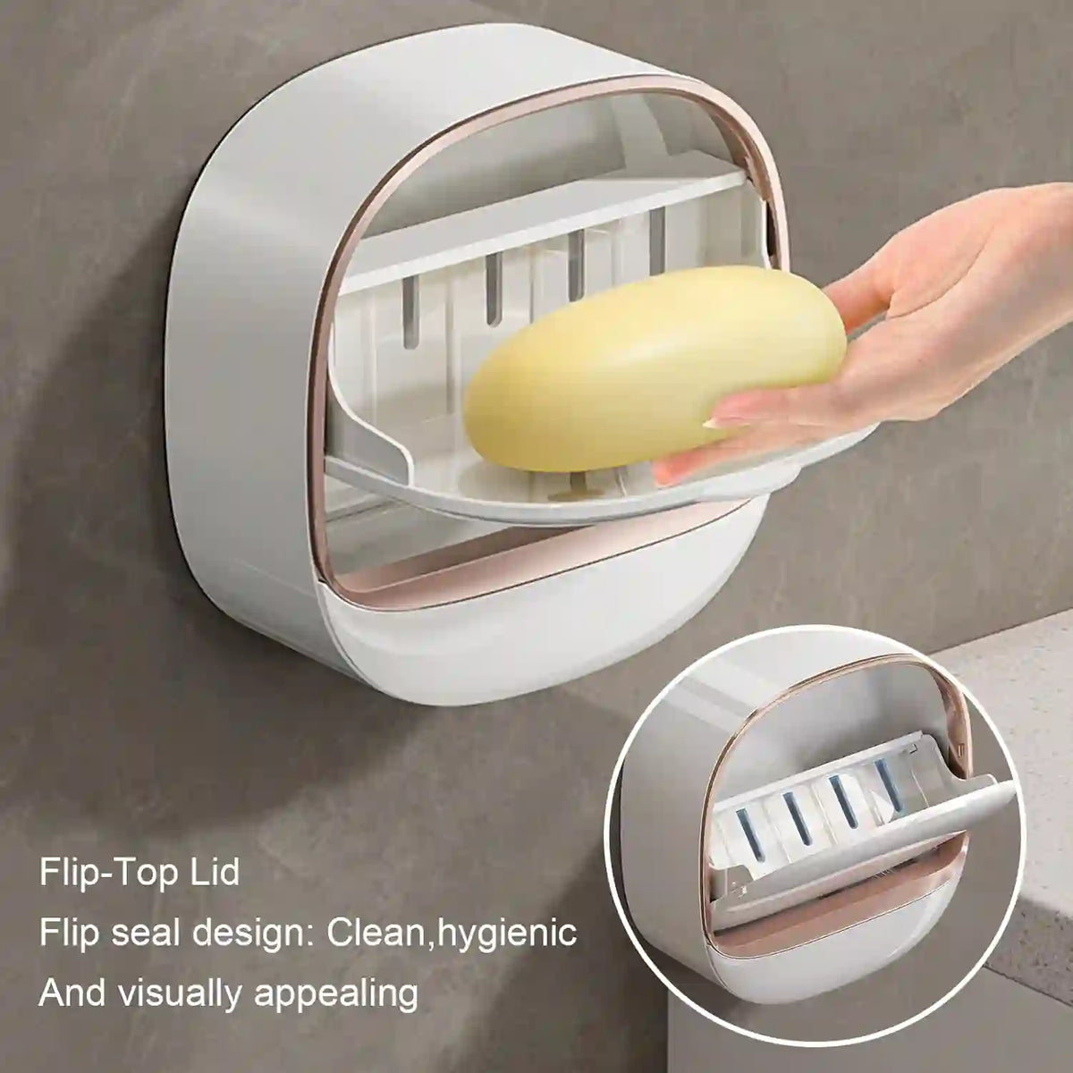 Wall Mounted Soap Holder – Space Saving Bathroom Soap Dish Random Color