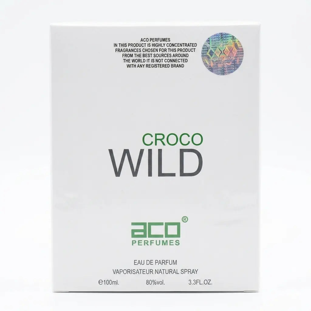 ACO Perfumes Croco Wild EDP 100ml | Lacoste Inspired Fresh Eau de Parfum for Men | Long-Lasting Natural Spray