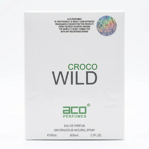 ACO Perfumes Croco Wild EDP 100ml | Lacoste Inspired Fresh Eau de Parfum for Men | Long-Lasting Natural Spray