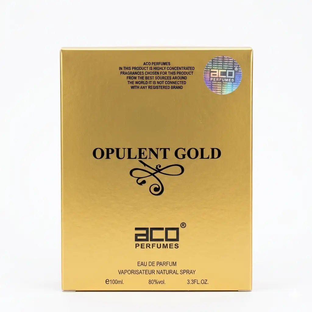 ACO Perfumes Opulent Gold EDP 100ml | Rich Oriental Eau de Parfum for Men & Women | Long-Lasting Natural Spray