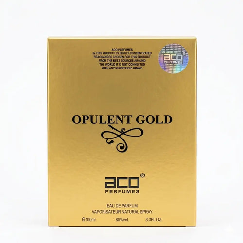 ACO Perfumes Opulent Gold EDP 100ml | Rich Oriental Eau de Parfum for Men & Women | Long-Lasting Natural Spray