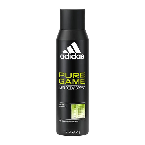 Adidas Pure Game Deo Body Spray for Men – Deep & Aromatic Fragrance, 48H Enduring Freshness, 150ml