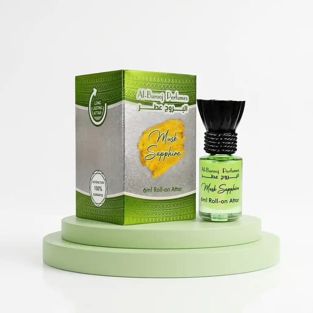 Al-Burooj Musk Sapphire Roll-On Attar – 6ml