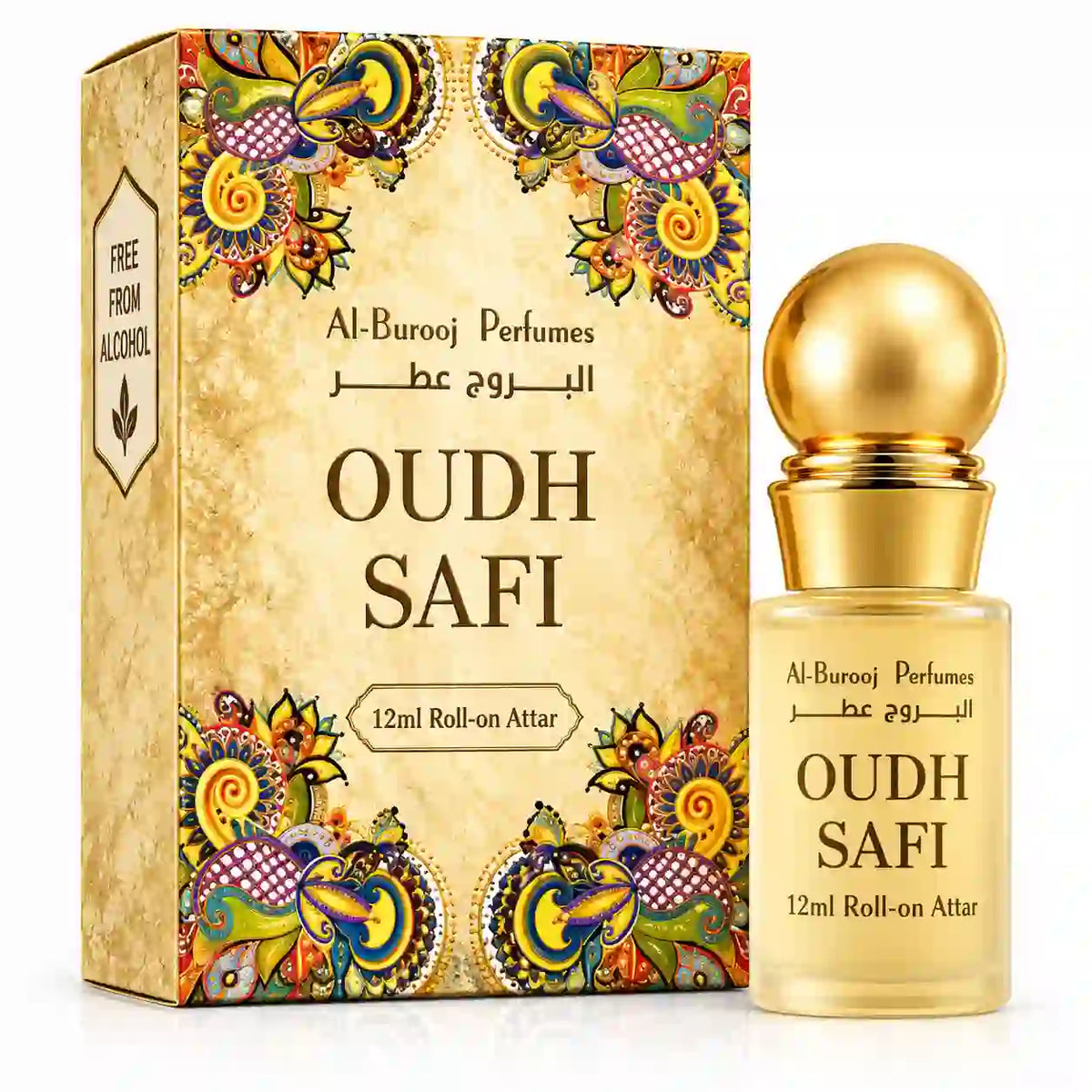 Al-Burooj Oudh Safi Luxury Roll-On Attar – 12ml