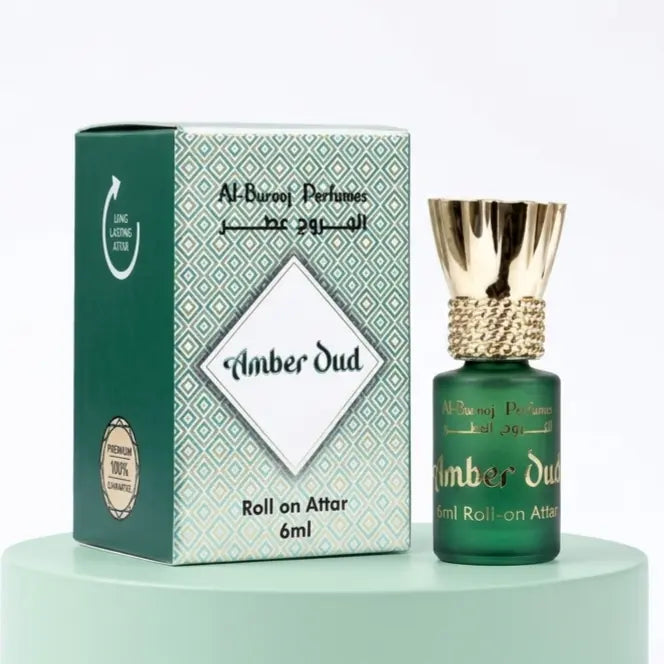 Al-Burooj Perfumes Amber Oud Roll-On Attar – 6ml