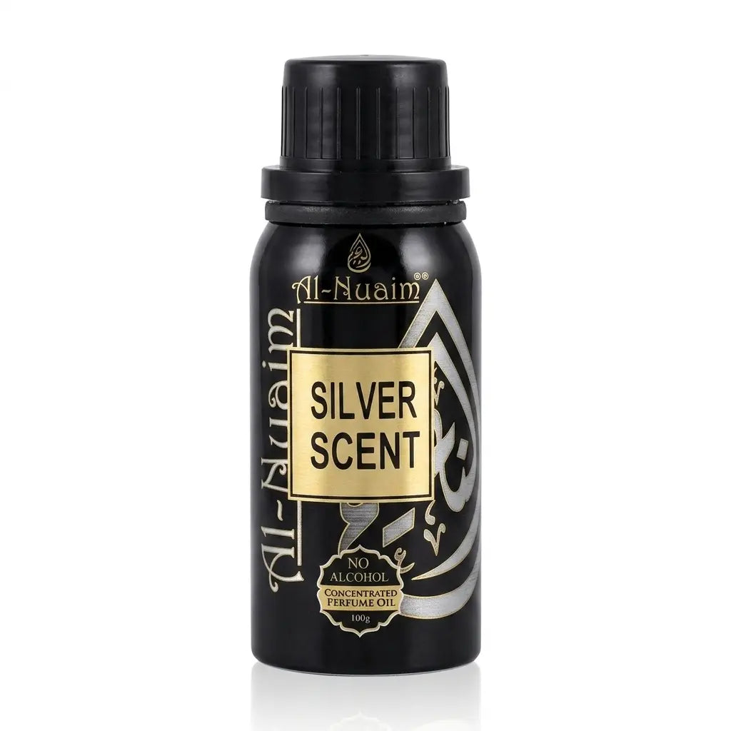 Al-Nuaim Silver Scent Concentrated Perfume Oil | 100g | Alcohol-Free Attar | Unisex