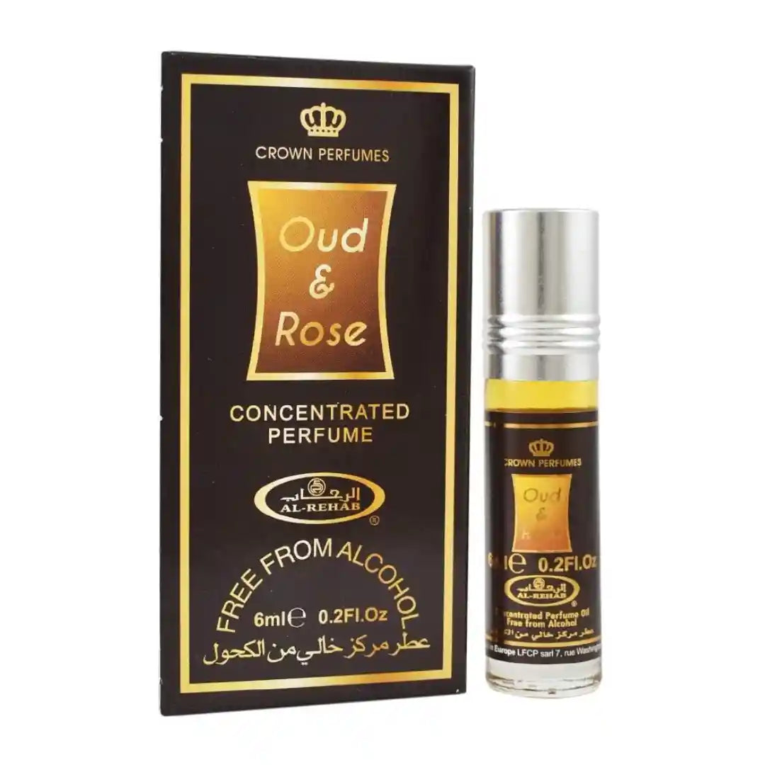 Al-Rehab Oud & Rose Attar 6ml