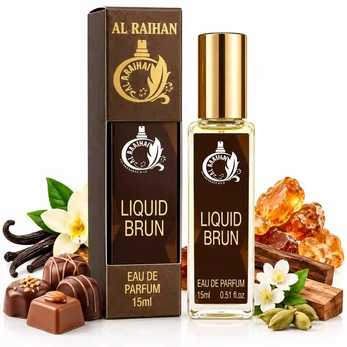 Al Raihan Liquid Brun Eau de Parfum 15ml – Warm Gourmand Fragrance