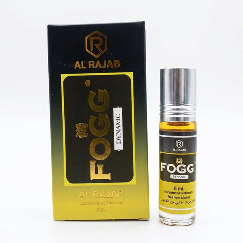 Al Rajab FOGG Dynamic Concentrated Perfume Oil 6ml Attar | Alcohol-Free Long Lasting Roll-On for Men