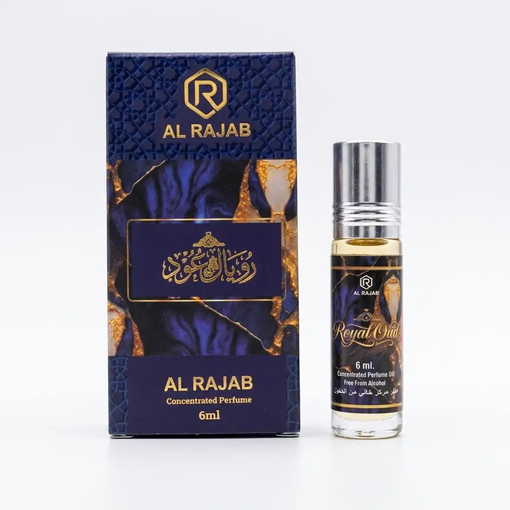 Al Rajab Royal Oud Concentrated Perfume Oil 6ml | Alcohol-Free Roll-On Attar