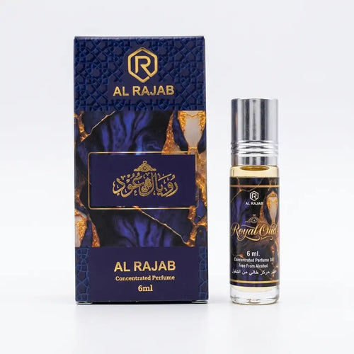 Al Rajab Royal Oud Concentrated Perfume Oil 6ml | Alcohol-Free Roll-On Attar