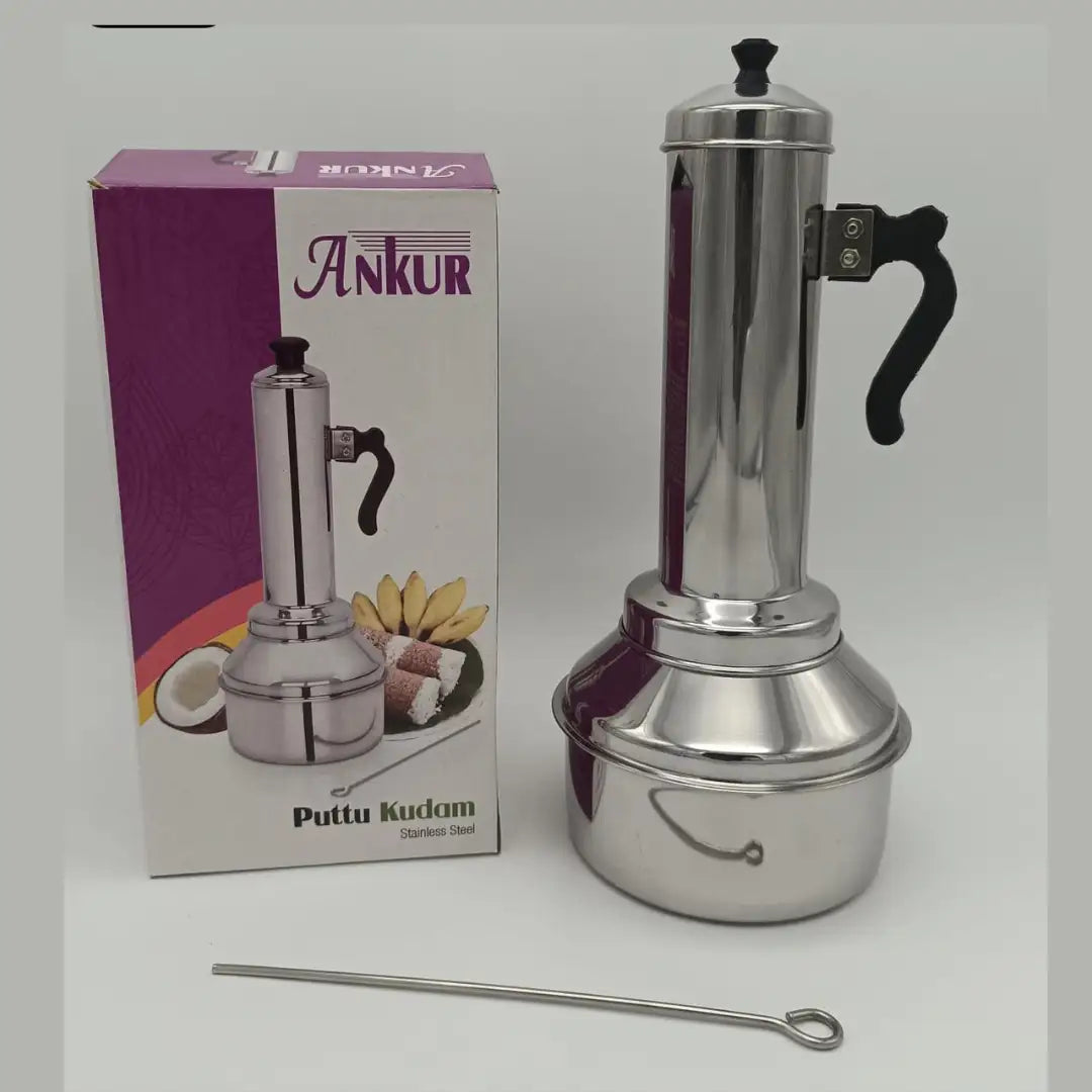 Ankur Stainless Steel Puttu Kudam with Handle