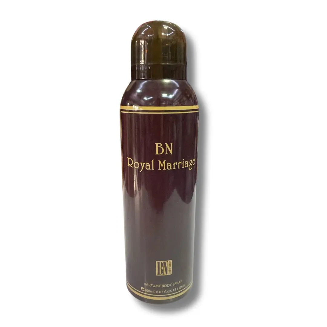 BN Perfumes Royal Marriage 200ml Body Spray – Rich Oriental Woody Fragrance for Men