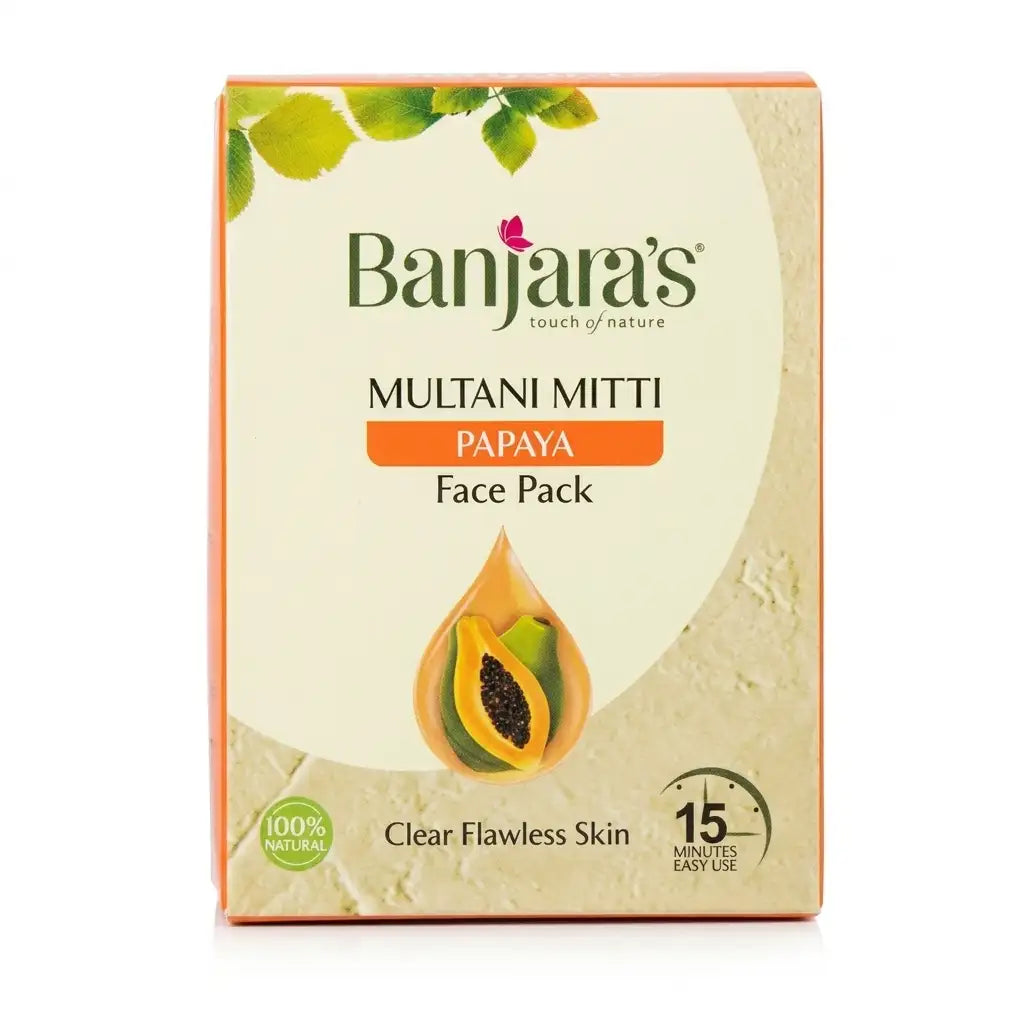 Banjaras Multani Mitti Papaya Face Pack – 5 × 20g | 100% Natural