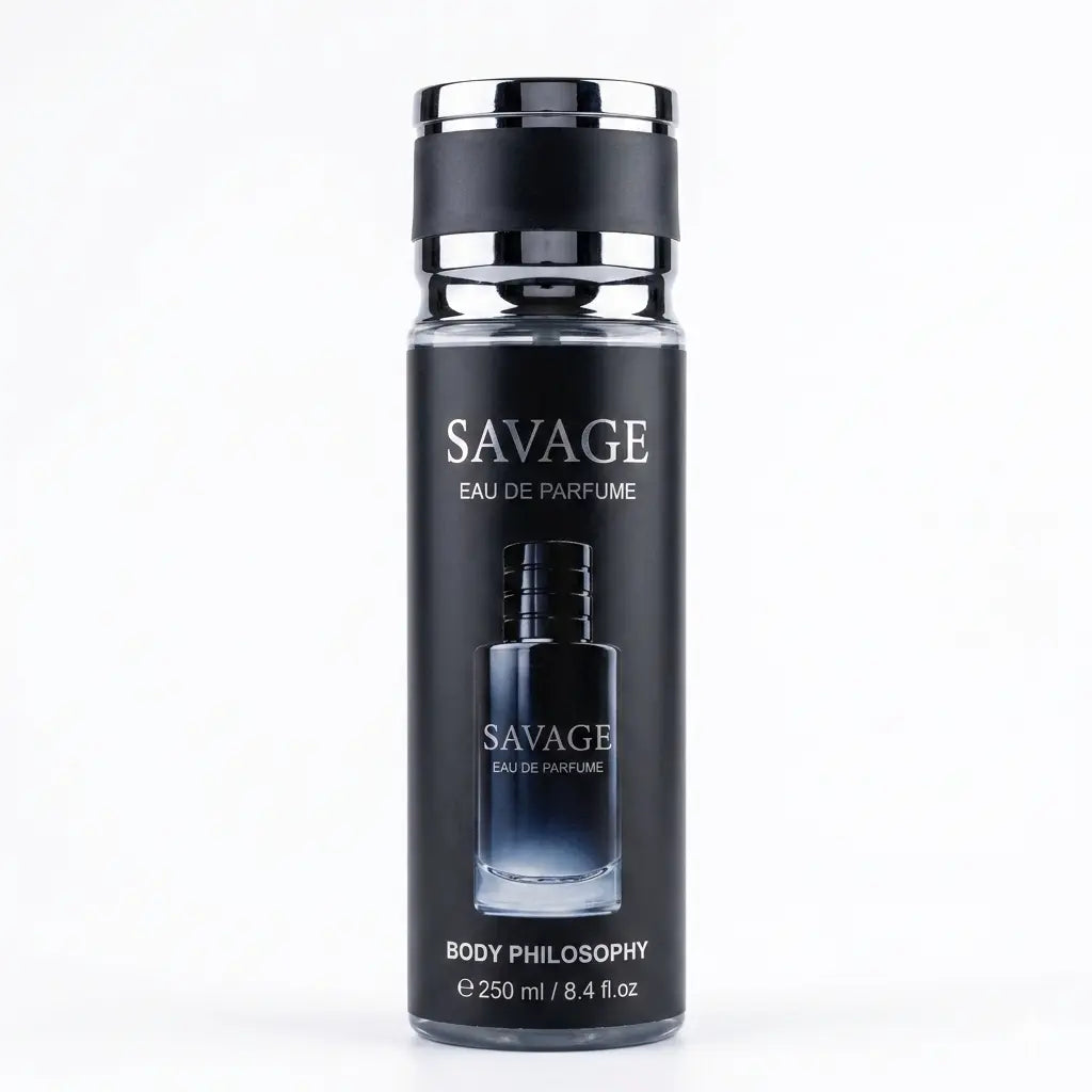 Body Philosophy Savage Eau De Parfum 250ML – Bold Long Lasting Men's Fragrance