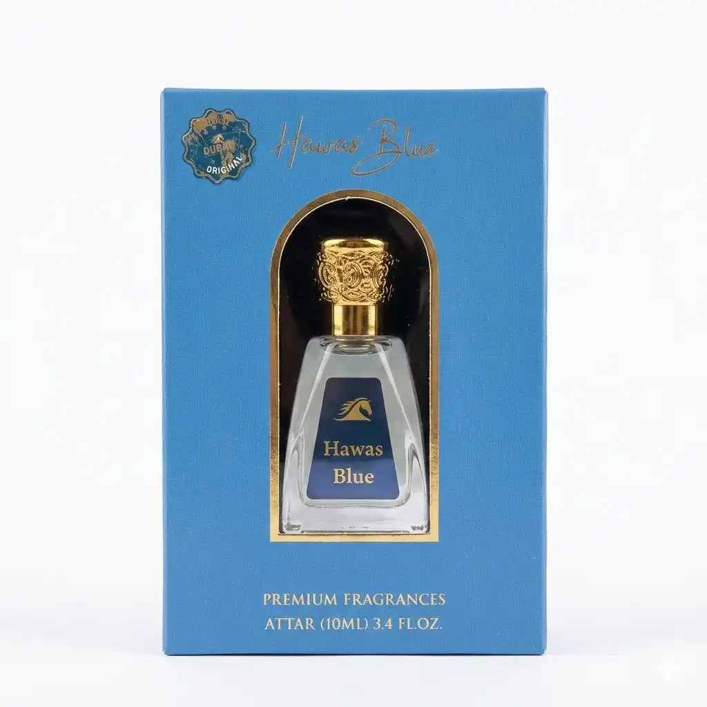 Burak Hawas Blue Premium Attar Perfume Oil 10ML – Alcohol-Free Long Lasting Fragrance