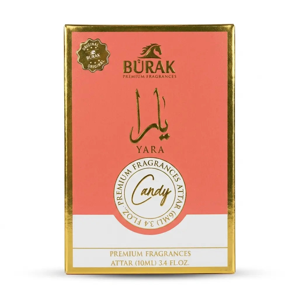 Burak Yara Candy Attar 10ml | Sweet Fruity Perfume Oil for Women | Alcohol-Free Premium Fragrance