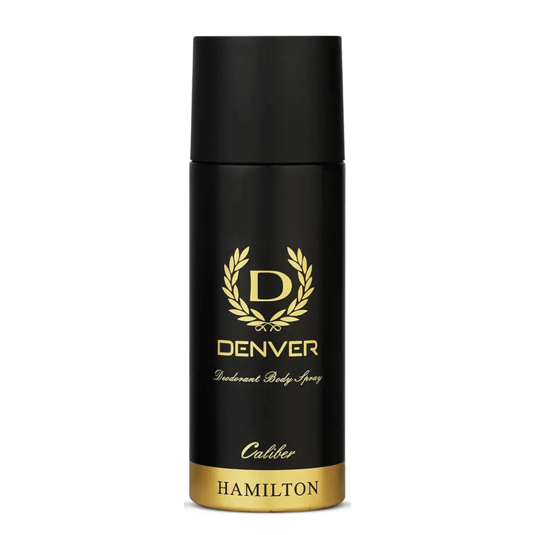 Denver Hamilton Caliber Body Spray for Men | 150ml Long-Lasting Deodorant | Dark Woody Fragrance