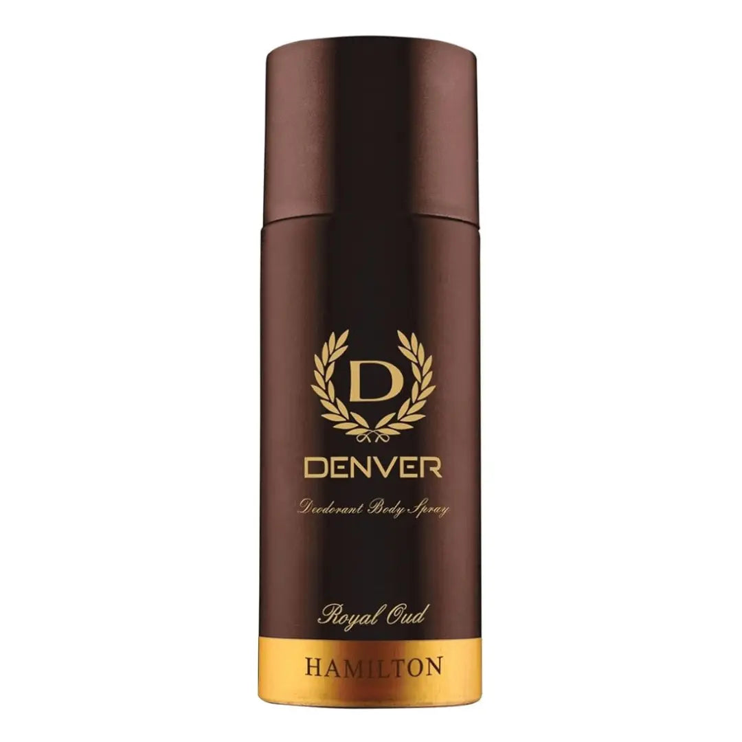 Denver Hamilton Royal Oud Body Spray for Men | 150ml Long-Lasting Deodorant | Rich Oud Fragrance
