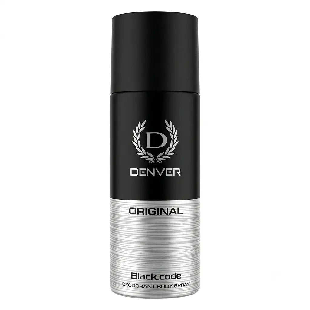 Denver Original Black Code Deodorant Body Spray 150ml | Long Lasting Freshness for Men