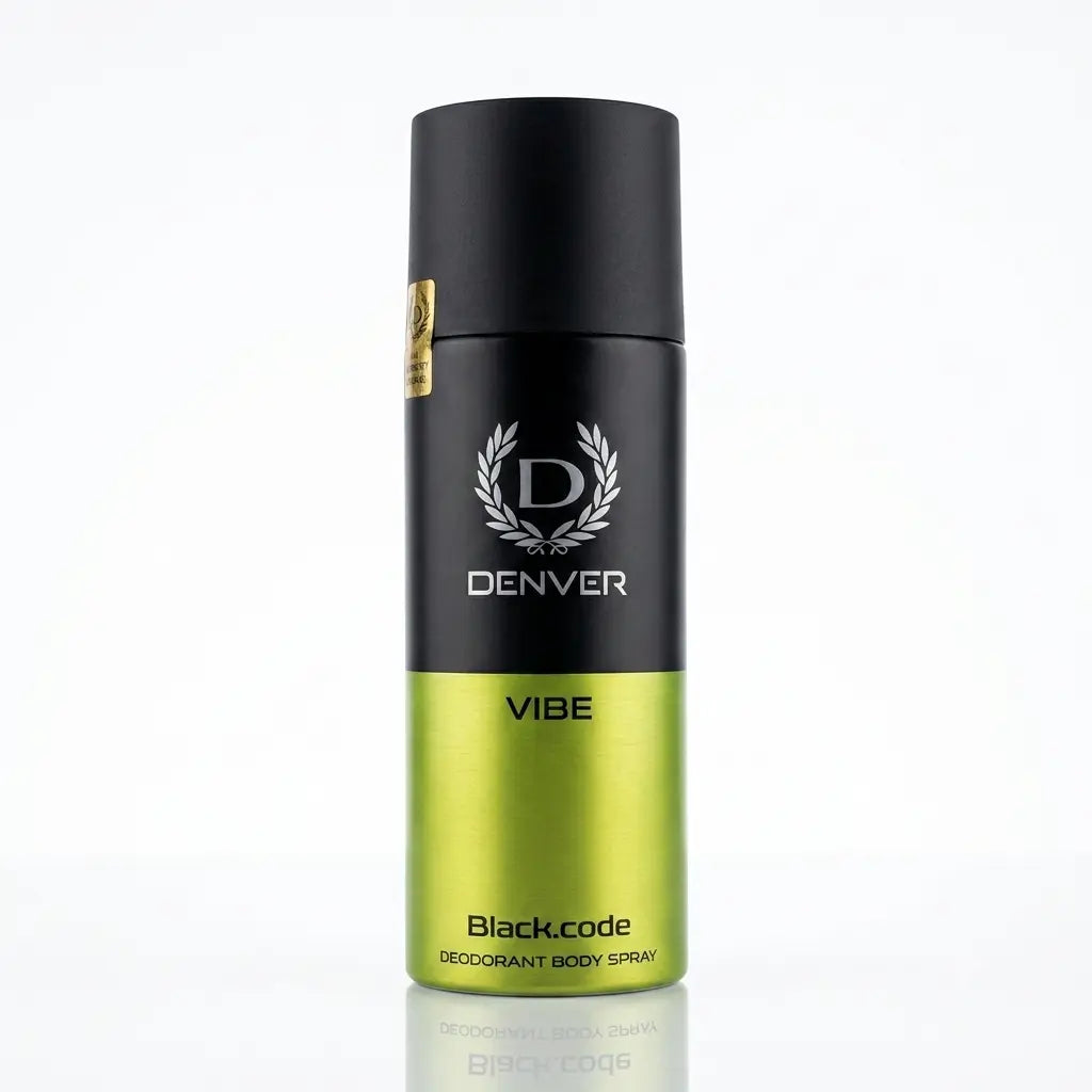 Denver Vibe Black Code Deodorant Body Spray 150ml | Long Lasting Freshness for Men