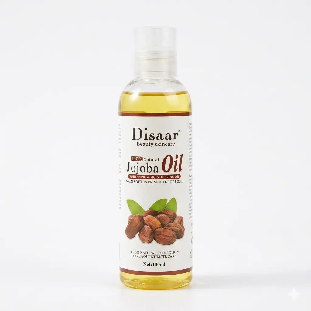 Disaar Beauty Skincare 100% Natural Jojoba Oil – 100ml Multi-Purpose Moisturizing & Softening Oil