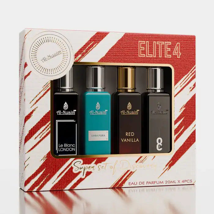 Elite 4-Piece Perfume Discovery Set by Al Nuaim