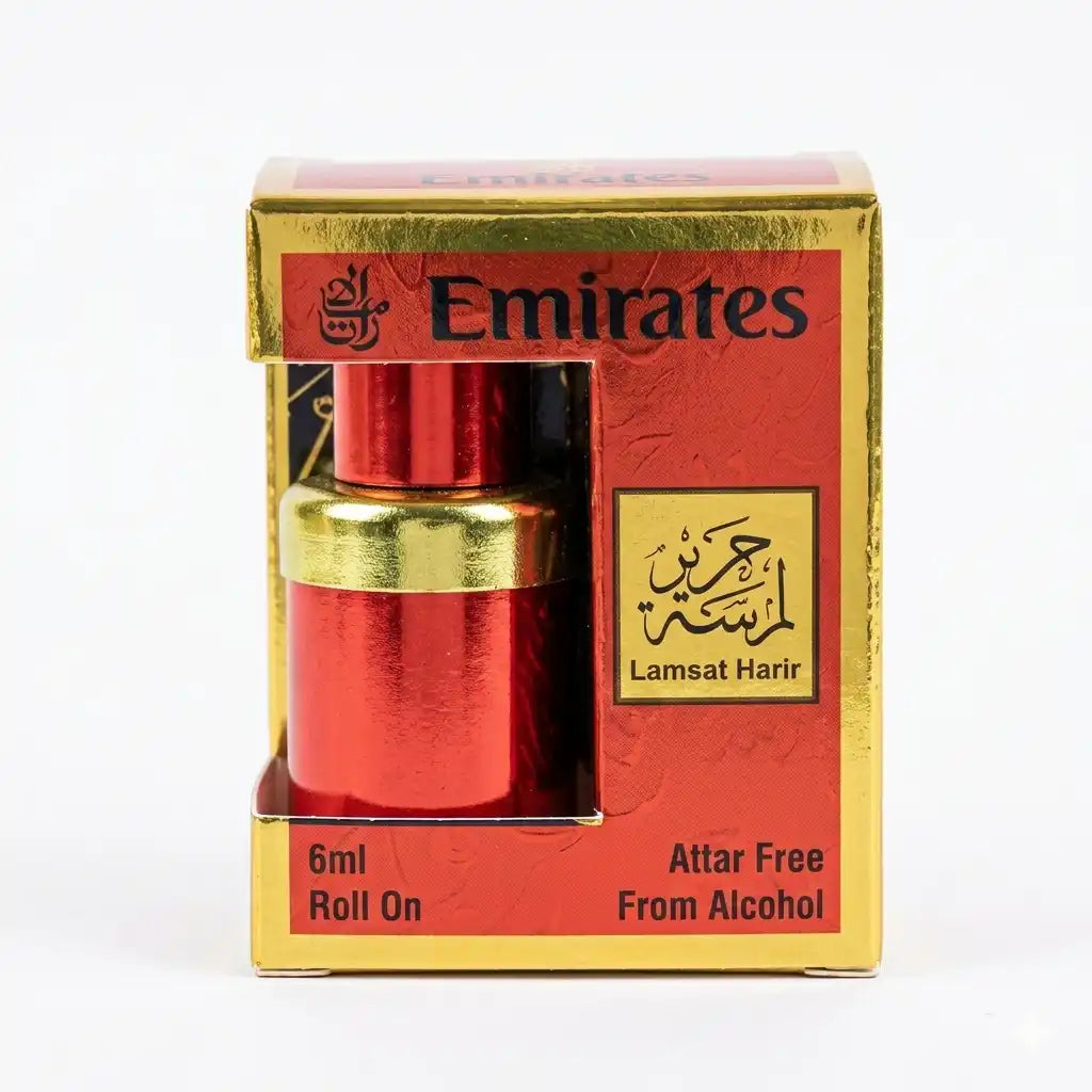 Emirates Lamsat Harir Attar Roll On 6ML – Long Lasting Non Alcoholic Perfume Oil
