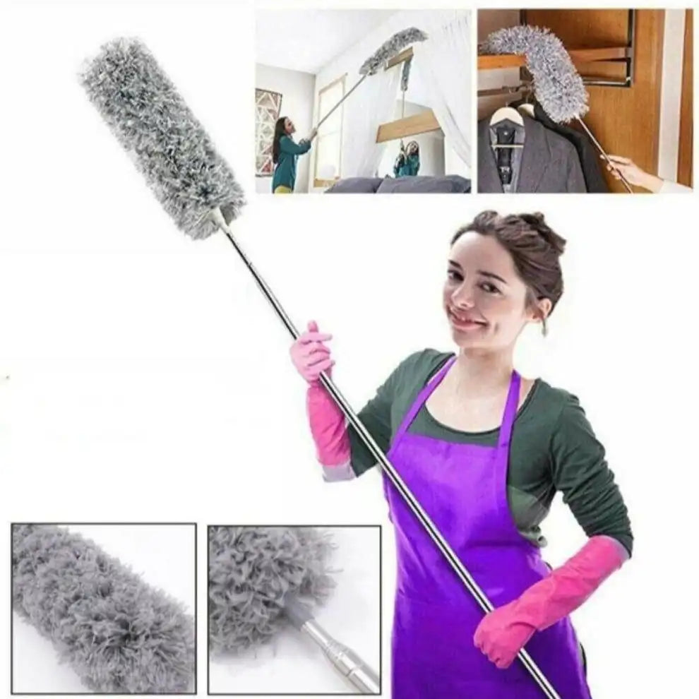 Extendable Microfiber Duster – Bendable Head, Reaches Up to 100 Inches