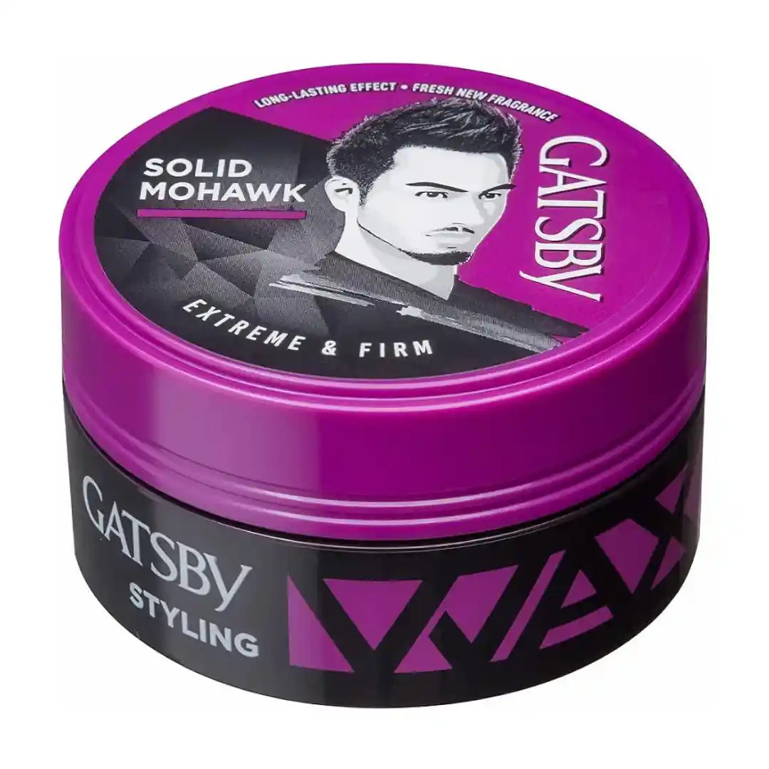 Gatsby Styling Wax Solid Mohawk 25g – Extreme & Firm Hold Hair Wax for Men