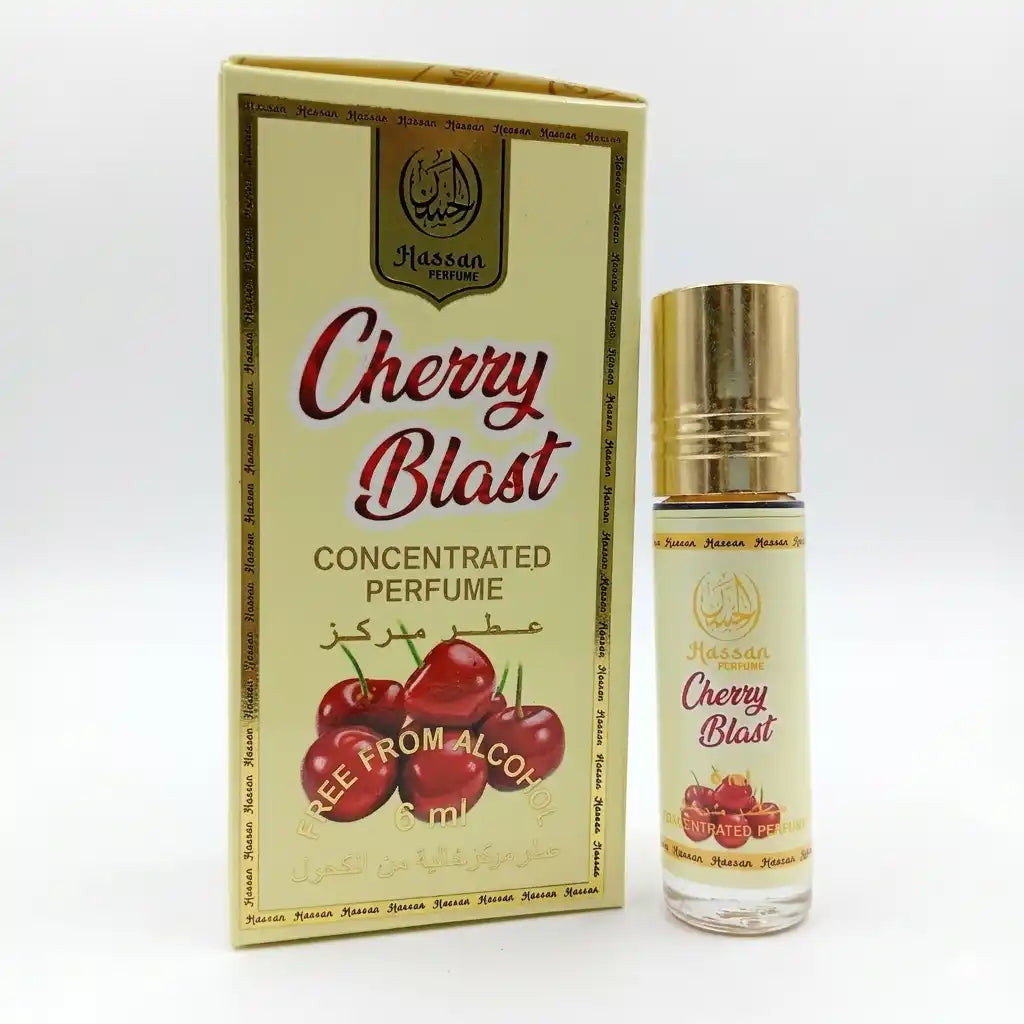 Hassan Cherry Blast Perfume Oil Roll-On | 6ml Alcohol-Free Concentrated Attar