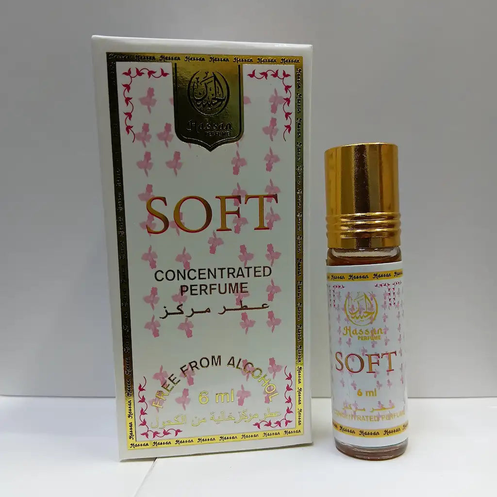 Hassan Soft Perfume Oil Roll-On | 6ml Alcohol-Free Concentrated Attar