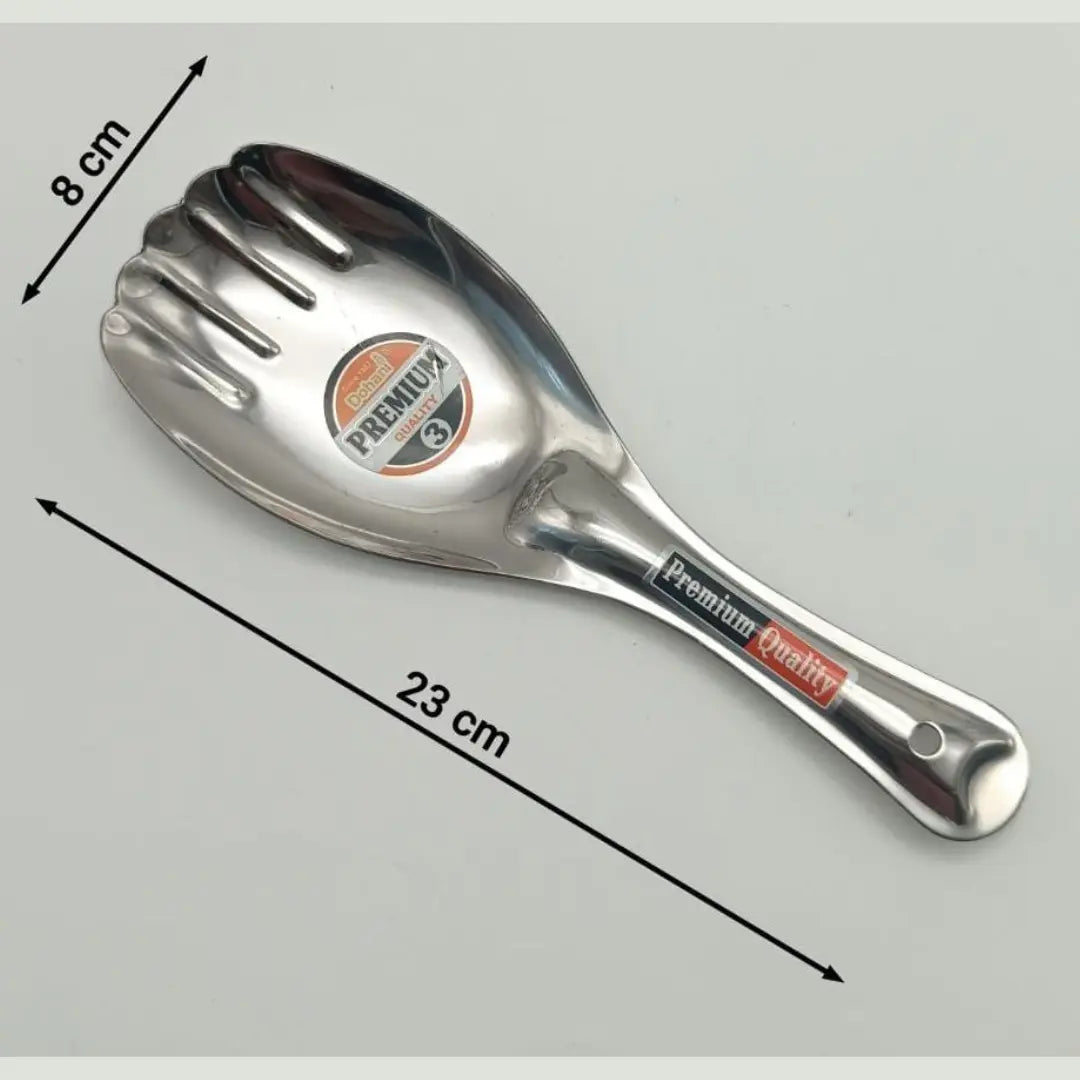 Heavy Stainless Steel Rice Serving Spoon – 23cm Premium Quality (8cm Wide Head)