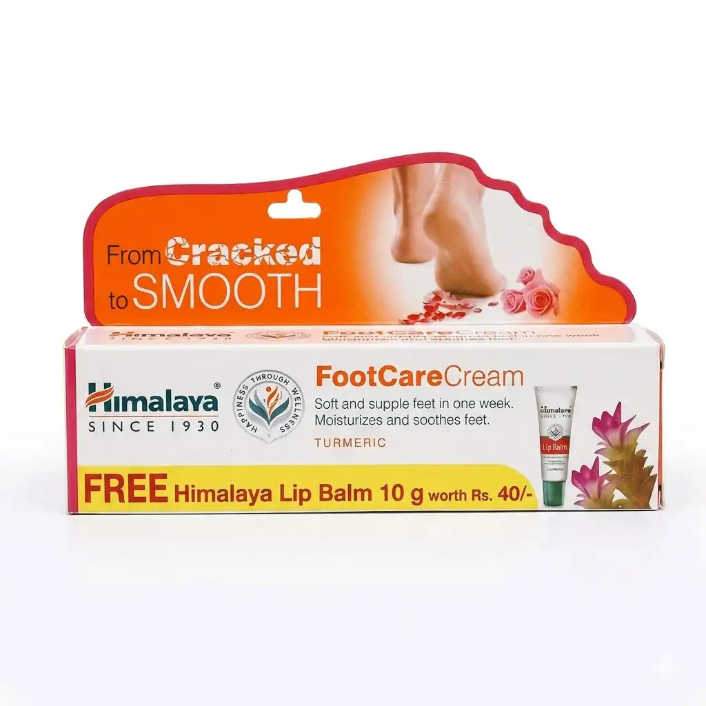 Himalaya Foot Care Cream with Turmeric 20g – From Cracked to Smooth in One Week + FREE Lip Balm 10g