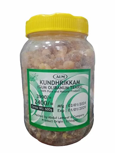 Kundhrikkam ස්වභාවික කට්ටකුමංජල් Kunduru Loban Olibanum - 600g